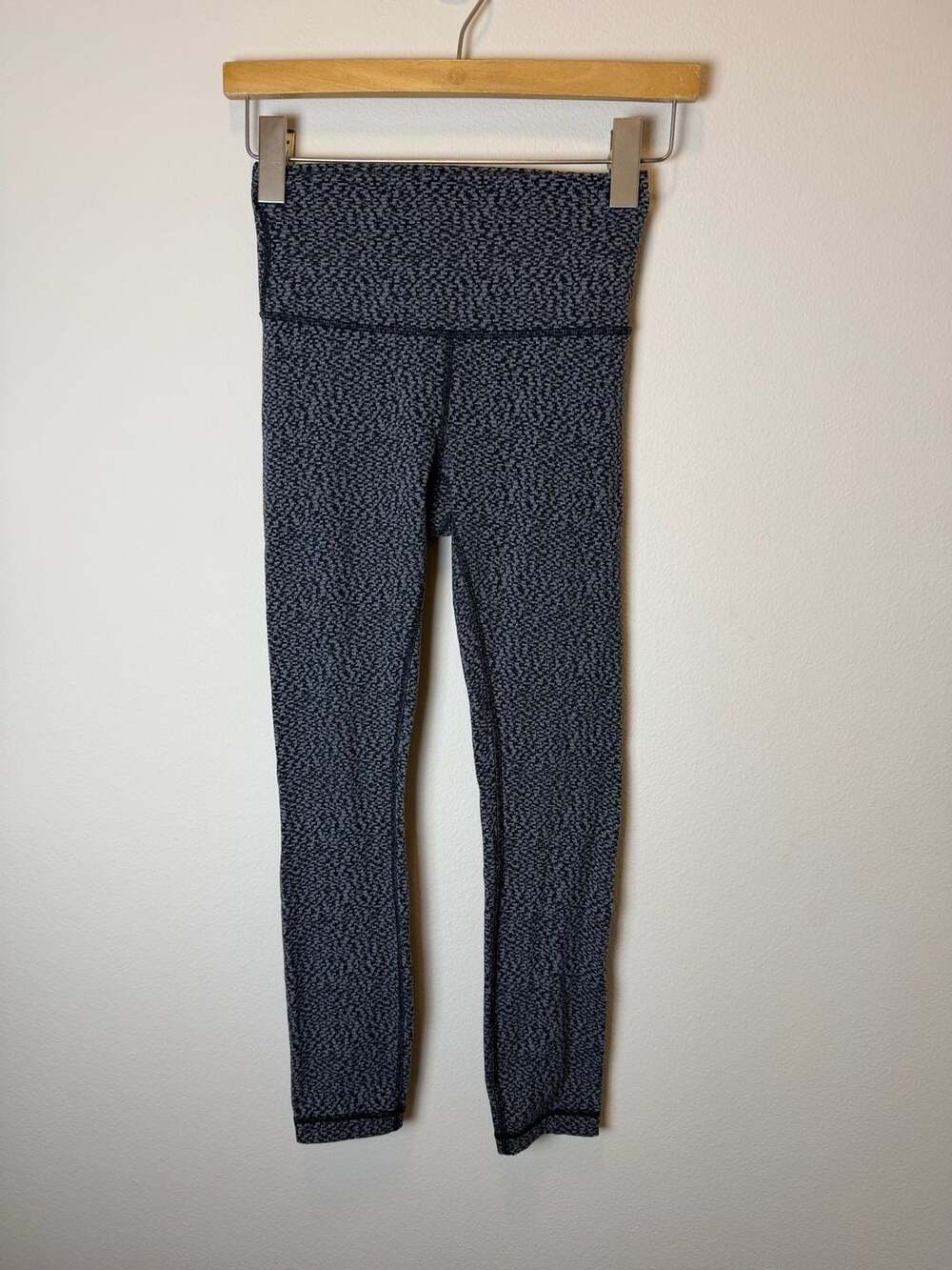 Lululemon Wunder Under High-Waisted Leggings Digi Pixie Black Pitch Grey Size 4